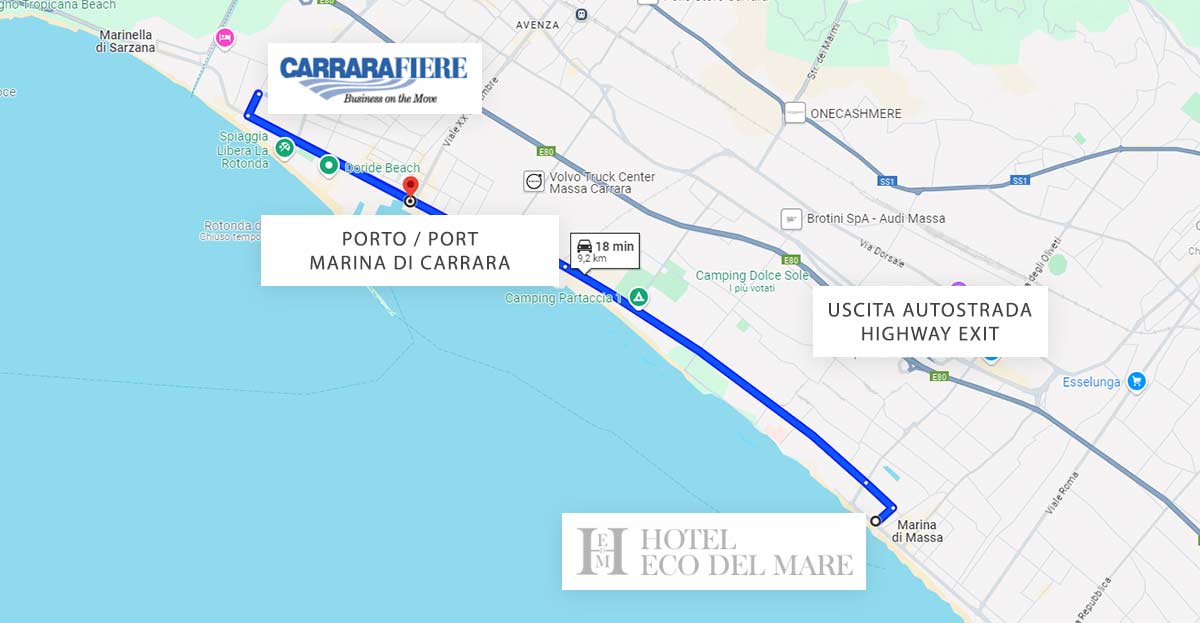 Click to enlarge the map Hotel Eco del Mare